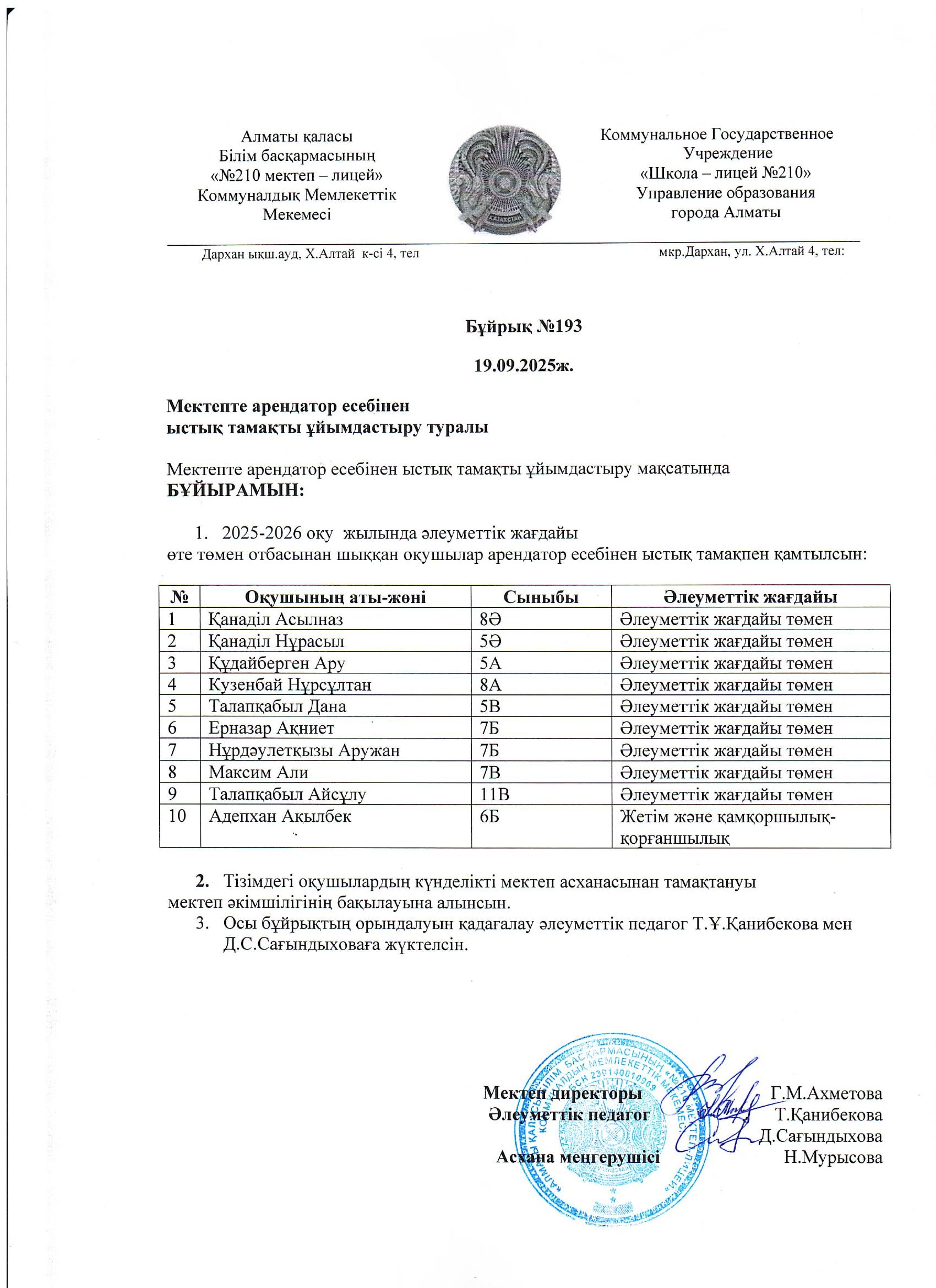 арендатор есебінен ішетін оқушылар туралы